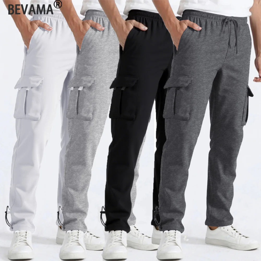 Men's Loose Fit Multi-Pocket Joggers